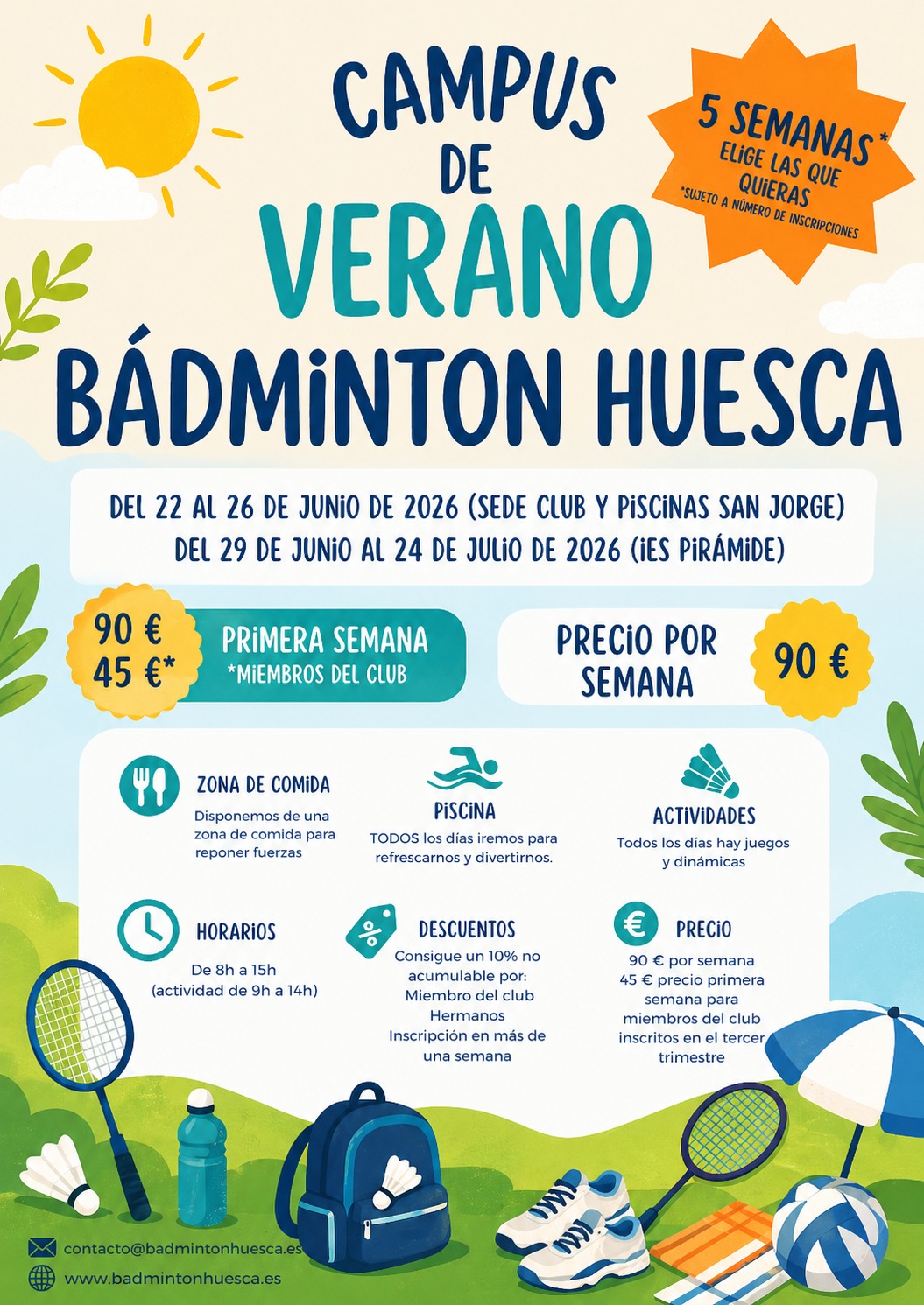 Campus de Verano 2026 - Bádminton Huesca